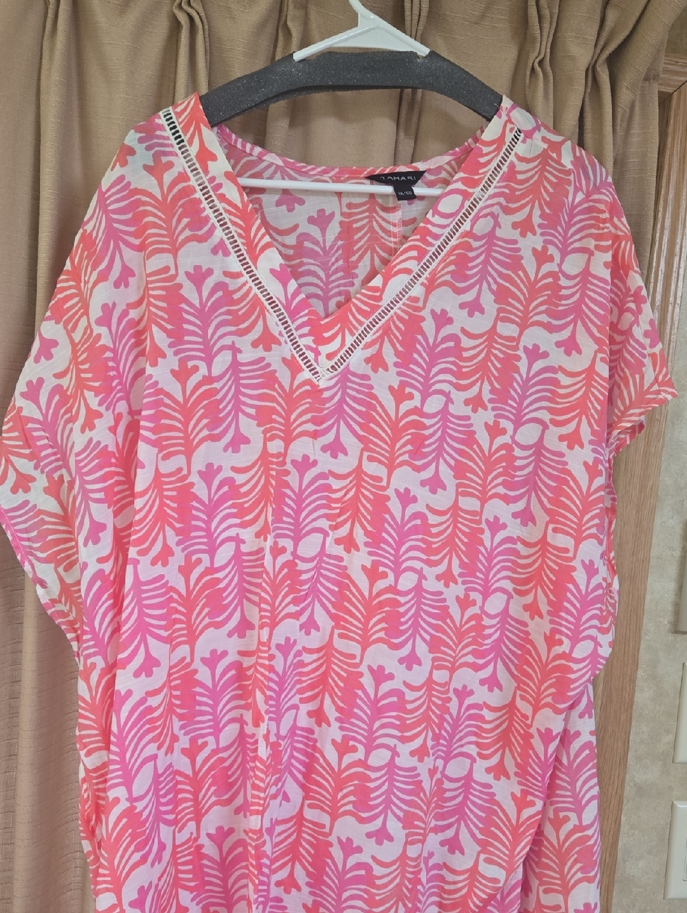 Tahari XXL swimsuit cover up pink